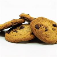 Chocolate Chip Cookies · store-baked vegan chocolate chip cookies (three)