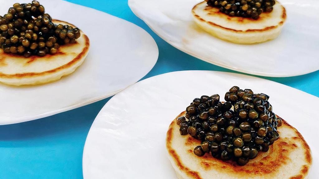 French Mini Blinis · Frozen. A pack of Classic canapé french mini blinis. Perfect for a caviar pairing. Defrost or warm for 3 minutes before serving. 16 per pack.