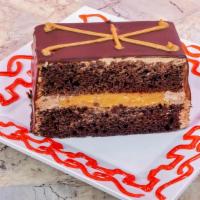 Chocolate With Dulce De Leche Slice · Take a slice of this magical cake chocolate layered dulce de leche filled chocolate covered ...
