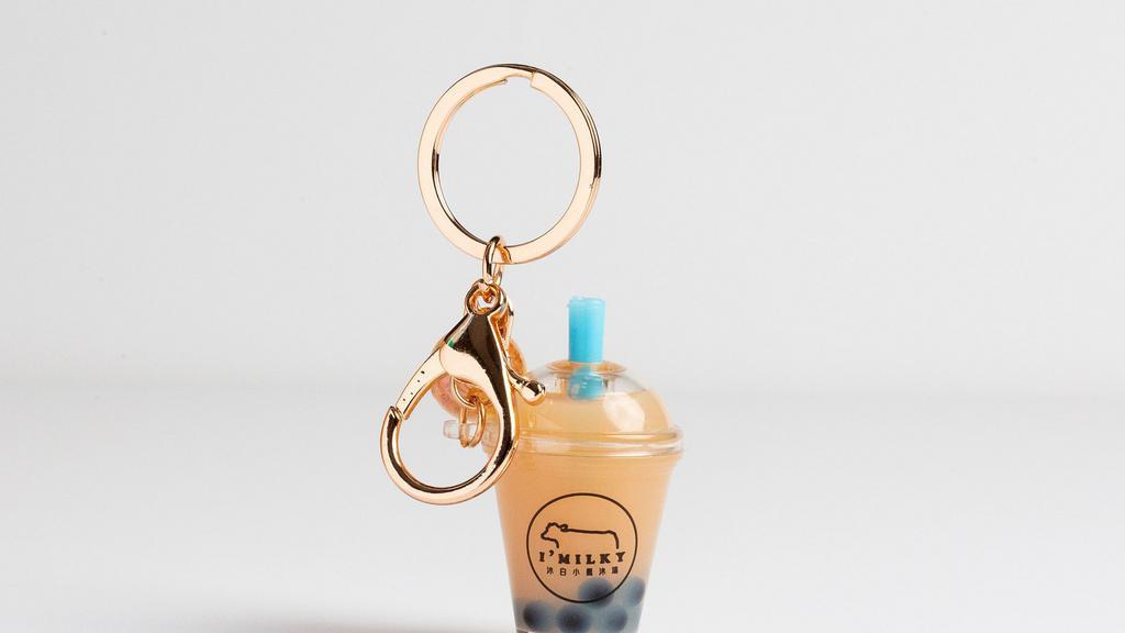 I Milky Keychain (Blue Straw) · I Milky keychain is unique. The bubble inside of the bubble tea moves.