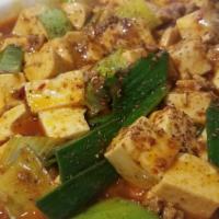 Szechuan Style Tofu With Minced Pork · Hot.