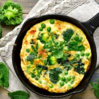 Spinach Omelette · Delicious breakfast Omelette made with three eggs and spinach. Served with a side of Toast a...