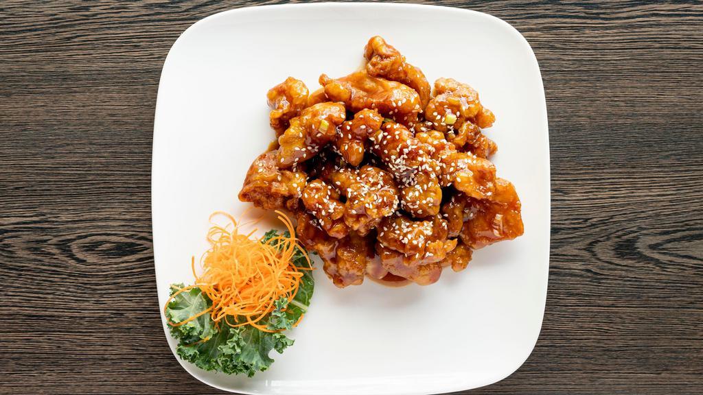 Sesame Chicken Lunch · Served with green salad or miso soup.