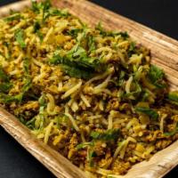 Bhurji Rice: · Scrambled eggs with veggies and rice