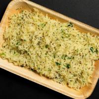 Jeera Rice: · Plain yellow rice tossed with jeera