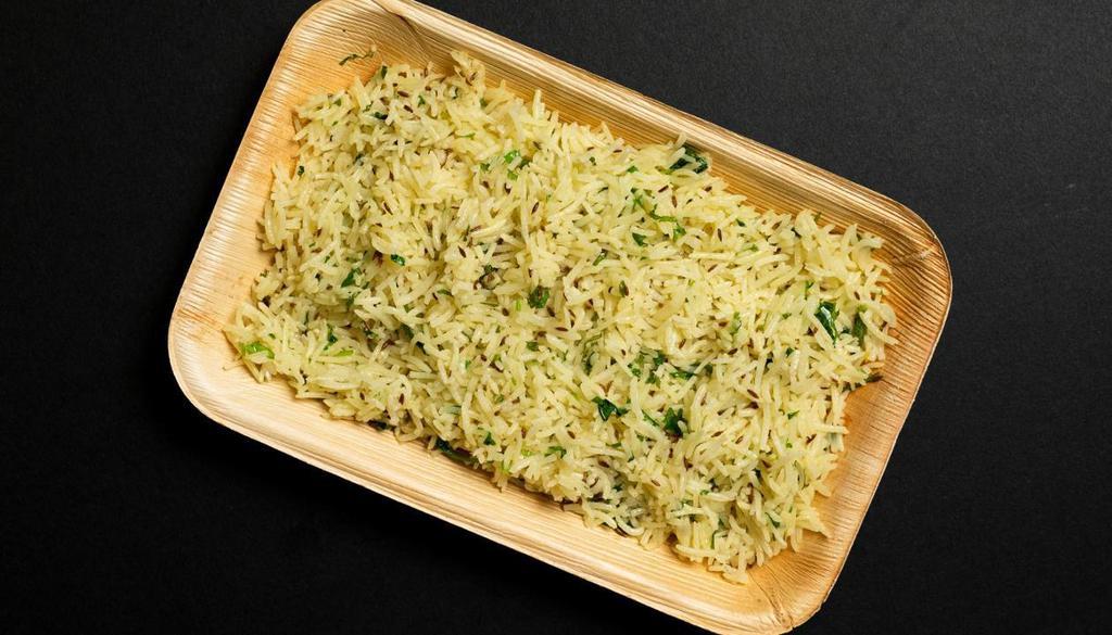 Jeera Rice: · Plain yellow rice tossed with jeera