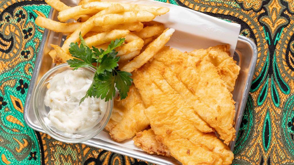 Southern Fried Flounder · Deep fried flounder in beer batter and served with homemade tartar sauce.