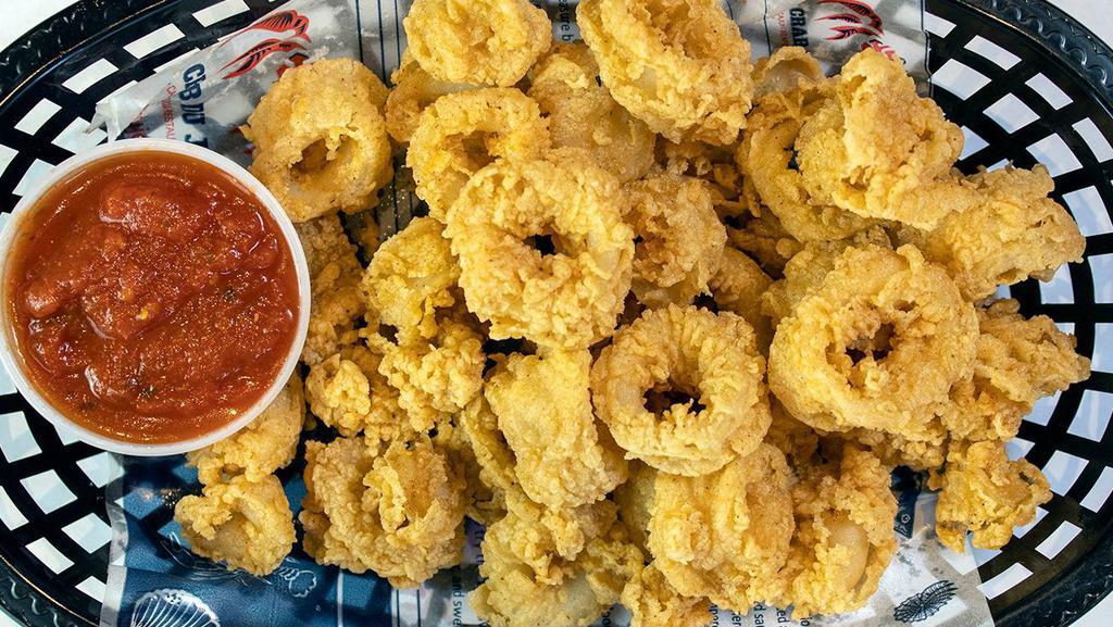 Fried Calamari · Lightly battered calamari, served with marinara sauce