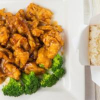 General Tso'S Chicken · Hot and spicy. Chunk chicken fried then sautéed in our special sauce.