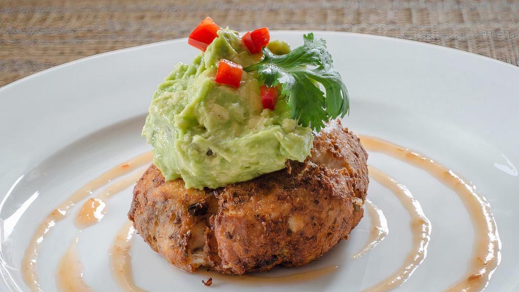 Crab Cake With Avocado Salsa · Pan fried fresh crab meat, scallions, and taro topped with avocado salsa and sweet apple sauce.