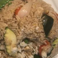 Gf Crabmeat Fried Rice · With egg and mixed vegetables.