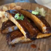 Honey Rib · *Spicy. Fried marinated St. Louis Pork Ribs, spicy honey pineapple sauce, scallion, pickled ...