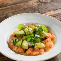 Tartare Di Salmone* · organic salmon tartare, avocado, fried capers, Dijon vinaigrette