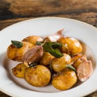 Patate Arrosto · oven roasted potatoes, shallot confit