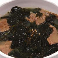 Miyuk Guk · Beef and seaweed soup.
