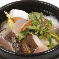 Daegu Jiri · Codfish and vegetables stew.