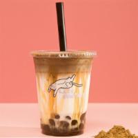 Hojicha Latte · Roasted green tea with a warm toasty flavor and a hint of caramel. Its naturally low caffein...