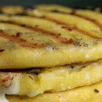 Sweet Corn Arepa With Cheese · Arepa made out of sweet corn and Mozzarella Cheese