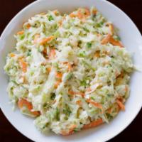 Coleslaw · Freshly prepared coleslaw, made with lettuce, shredded cabbage, and carrots, mixed with mayo.