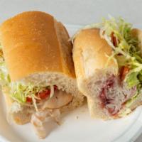 Turkey With Mayo & Cranberry · Favorite. Stacked with mounds of fresh roasted turkey, mayo, cranberry sauce, lettuce, & tom...