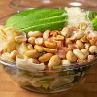 Regular Poke Bowl · Mix two proteins. With your choice of rice or salad