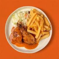 Quarter Dark Meat Chicken Meal · Rotisserie chicken leg and thigh covered with delicious, spicy Peri Peri sauce. Served with ...