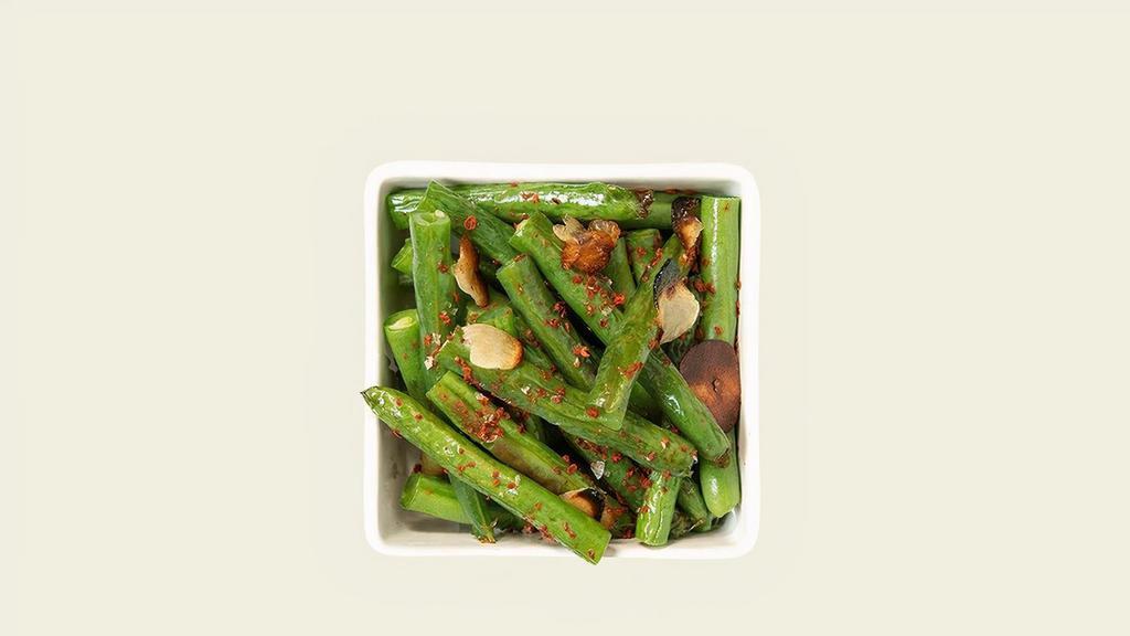 Green Beans · with garlic and Aleppo pepper (served warm)