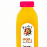 Natalie'S Orange Juice 16 Oz · Natalie's orange juice is made from 100% fresh Florida oranges. Rich in Vitamin C & folate, ...