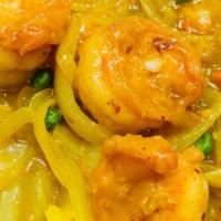 Curry Shrimp · Hot and spicy. Served with white rice.