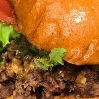 Chop Cheeseburger · A vegetarian chopped cheese w/ fresh Onion's cooked into the meat topped w AMERICAN cheese, ...