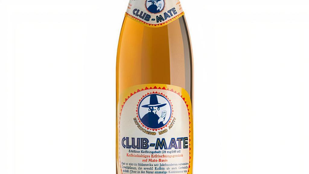Club Mate · Carbonated and caffeinated, this Yerba Mate Tea-based soda is a German import with Argentinian roots. Lightly sweet and malty, with citrus and smoky finishes, this unique soda is extremely popular in Berlin
