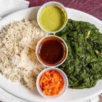 Saag Paneer - Full · Spinach and paneer cheese with hints of fenugreek