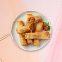 Crispy Spring Roll · Served with four pieces.