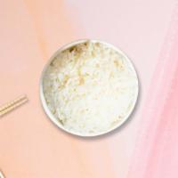 Coconut Flavored Rice · Freshly steamed coconut flavored rice.