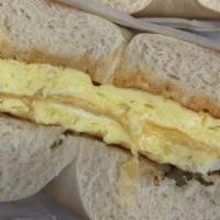Eggs On A Roll Breakfast Sandwich · 