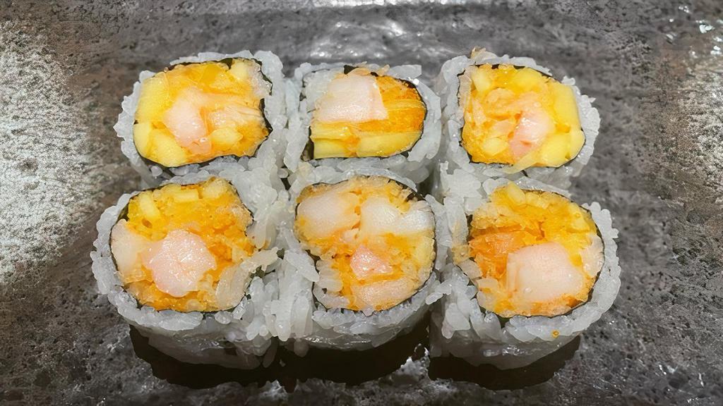 Spicy Mango Shrimp Roll · Spicy. Shellfish.