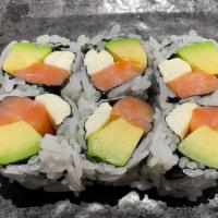 Philadelphia Roll · Rolled sushi with fish, cream cheese and cucumber.