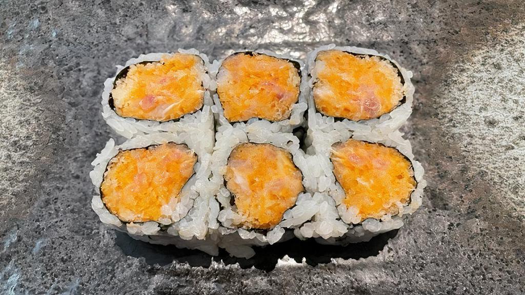 Spicy Crunchy Yellowtail Roll · Spicy. Buttery mild fish.