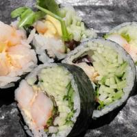 Boston Roll · Avocado, cucumber, and shrimp roll.