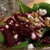 Beet Salad · Spinach, Beets, Goat Cheese, Walnuts and Vinaigrette