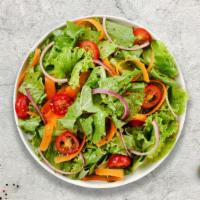 Garden Tosser Salad · Romaine, tomatoes, carrots, cucumber, corn and avocado.