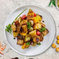 Home Fries · Idaho potatoes cut into cubes and stir fried.