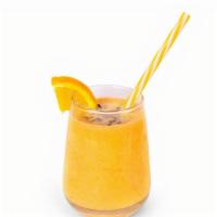 Peach Passion Smoothie · Peach, banana, orange, apple juice.