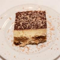 Tiramisu · One of the most popular Italian Desserts, Made from espresso. soaked lady fingers layered wi...