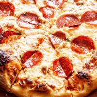 Pinzza Pepperoni · Pinzza Napoletana, twenty f our slices of Hormel pepperoni, possibly the best quality pepper...
