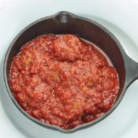 Impossible Meatballs · plant based meatballs, red sauce