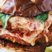 Chicken Parm Sandwich · tomato sauce, mozzarella, basil