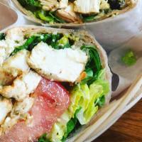 Gyro Wrap · Chicken kabob, lettuce, tomatoes, cucumbers and onions with tzatziki sauce.