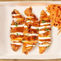 Small  Buffalo Ranch · Buffalo balsamic maple, Buttermilk baby ranch, carrots on side and parsley over your choice ...