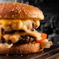 Grilled Cheeseburger · Grilled cheeseburger, crispy bread (like grilled cheese sandwich) melted American cheese, to...